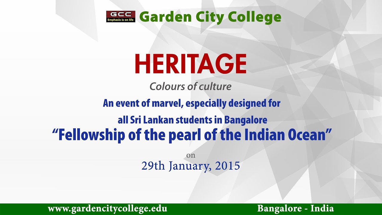 Sri Lankan day 2015 Garden City College Bangalore YouTube