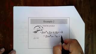 Intermediate Algebra NOTES 1.1 Day 3 Multiply Polynomials