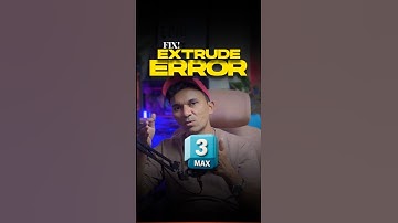 Spline Extrude error fix in 3ds max!