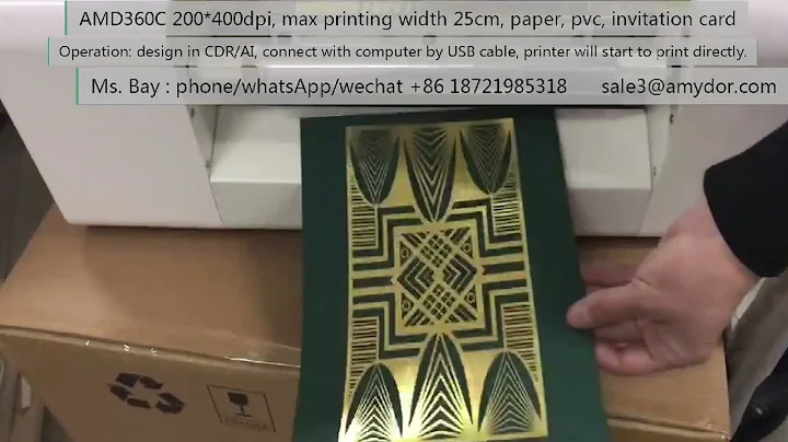 AMD360C digital foil printer machine for paper, wedding card, invitation card, PVC Amydor