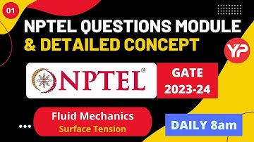 1. NPTEL Questions Module Fluid Mechanics (Surface Tension) GATE 2023-24 | GATE Practice Questions