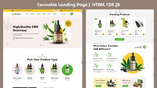Modern CBD Landing Page Design 🔥 HTML CSS JavaScript + Code Preview