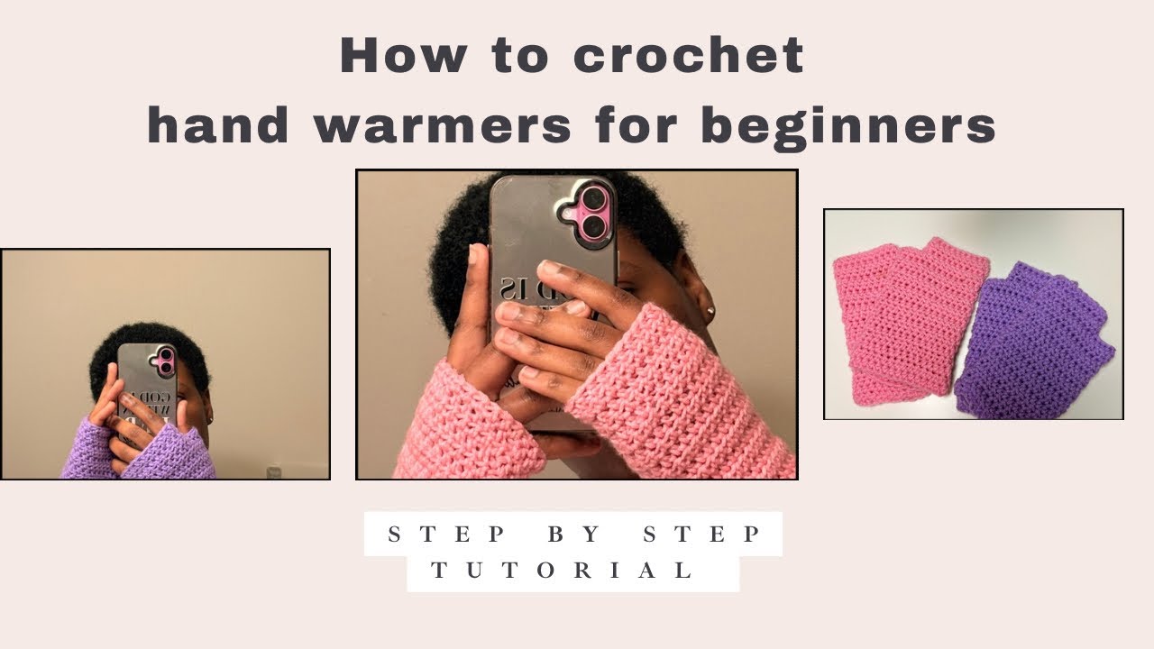 How to Crochet Hand Warmers for Beginners | Step-by-Step Tutorial 