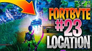 Fortnite Fortbyte 23 Location - Found Between A Rv Campsite, A Gas Station And A Monstrous Footprint