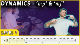 1.04 | Dynamics - 'mp' & 'mf' - 🥁 Drumscribe Curriculum (Level 1)