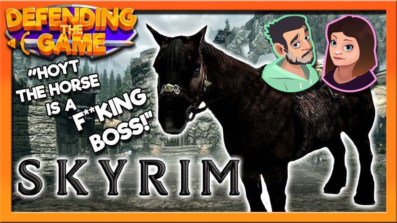 Funny Skyrim Horse Glitch During Game's Opening Defending The Game
