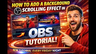 How to add a background and scrolling effect in OBS.