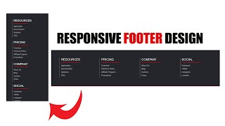 Master The Art Of Responsive Footer Design Html Css Tutorial