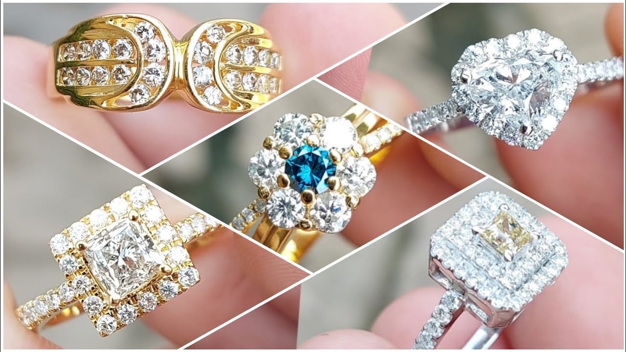 Cincin Wanita Emas Berlian, Natural Diamonds Rings For Women - YouTube