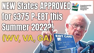 NEW SNAP Benefits Update! | APPROVED for $375 P-EBT this Summer 2022! (WV, VA, GA)