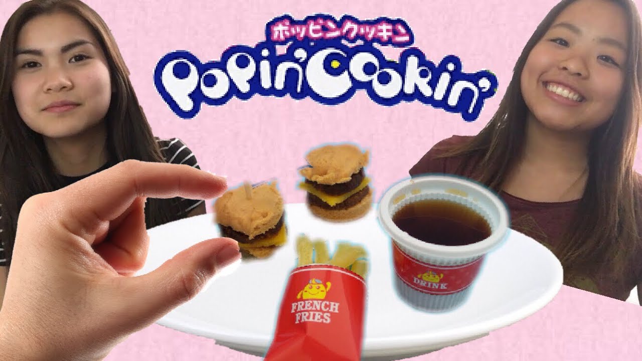 MINI EDIBLE BURGERS & FRIES! Popin' Cookin' DIY Ft. Glamiful ︎ - YouTube