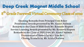 2020 8th Grade Virtual Farewell