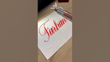 Farhan Name Calligraphy for Beginners #calligraphy #calligraphy #art #copperplatehandlettering