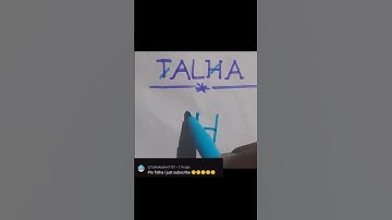 🔰 TALHA brand name logo design 🔰|| comment your name#name art#designer#