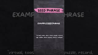 What Is A Crypto Seed phrase? #crypto #cryptowallet #seedphrase #cryptoexplained #cryptowallet