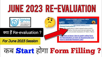😮 IGNOU June 2023 Re-evaluation from information and details about, IGNOU Reevaluation.