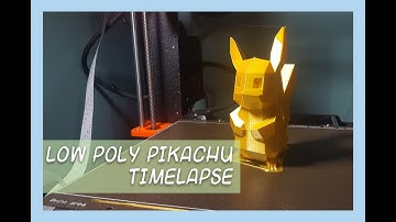 [Random Timelapses] - 3D Printer Low Poly Pikachu Timelapse
