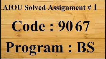 AIOU Code 9067 Solved Assignment No 1 Autumn 2024 | Baloch Academy
