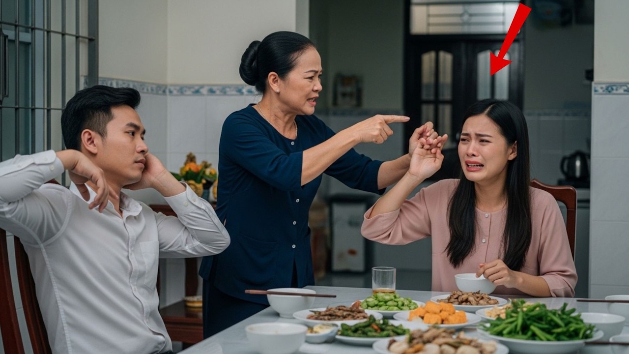 Chồng Lẳng Lơ Để Mẹ Chồng Tát Vợ Giữa Bữa Cơm, Nói “ Cô Nghèo Không Xứng Đáng “, Khi Thân Phận Cô