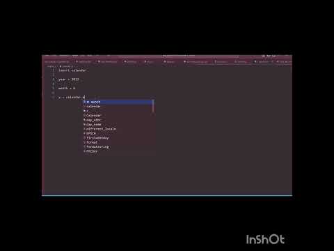 how to print calendar 📅  in python | #python