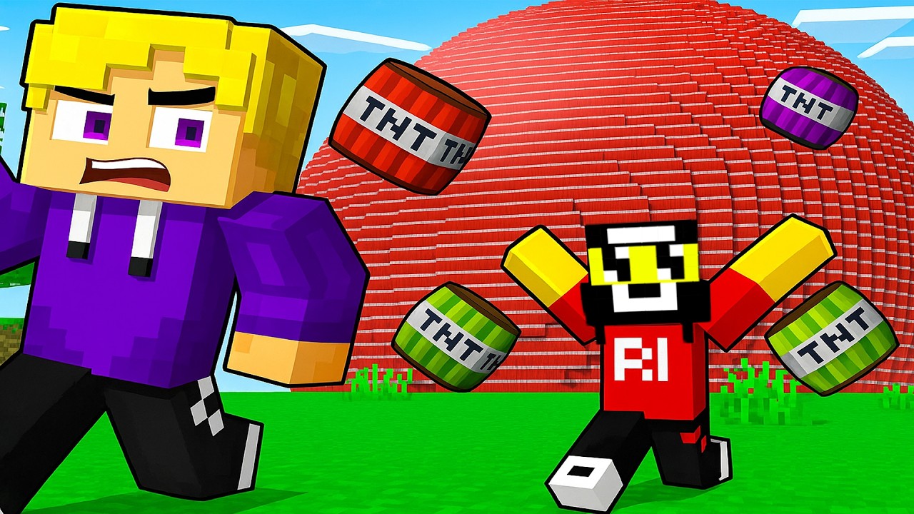 ODPALILI jsme NEJVĚTŠÍ TNT na SVĚTĚ v Minecraftu! w/ @RiZiPlaysTV