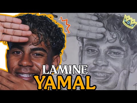 Drawing LAMINE YAMAL in Pencil | Realistic Portrait Drawing ✏️⚽
