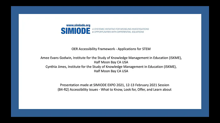 SIMIODE EXPO 2021 Accessibility Issues-What to kno...