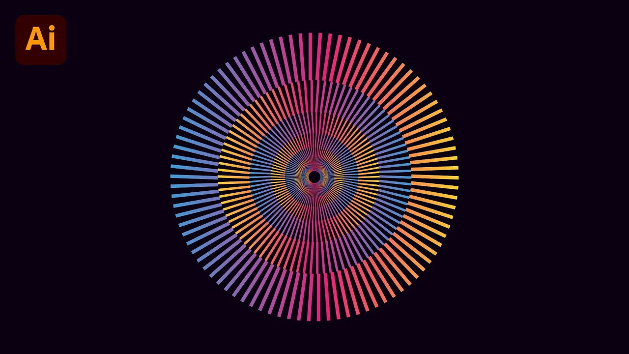 How to Create a Abstract Line Iris Illustrator | Adobe Illustrator ...