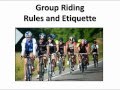 Group riding Rules and Etiquette