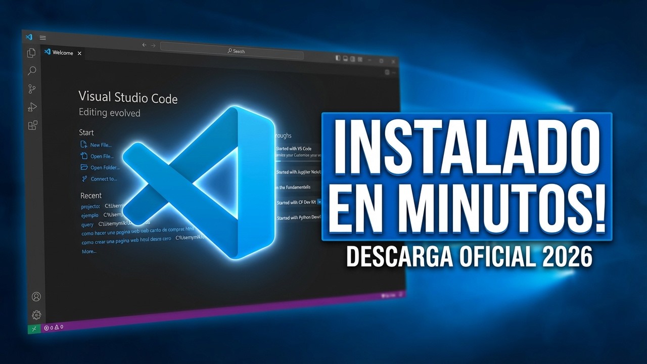 como DESCARGAR e INSTALAR VISUAL STUDIO CODE 2026 😱 - YouTube