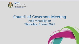 Council Of Governors Meeting 3 June