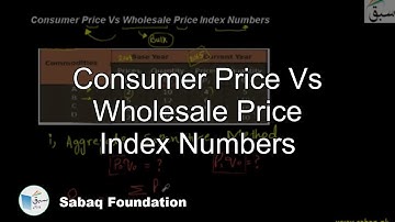Consumer Price Vs Wholesale Price Index Numbers, Statistics Lecture | Sabaq.pk