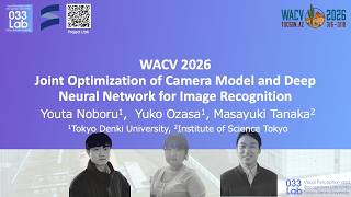 [WACV2026 poster] Joint Optimization of Camera Model and Deep Neural Network for Image Recognition