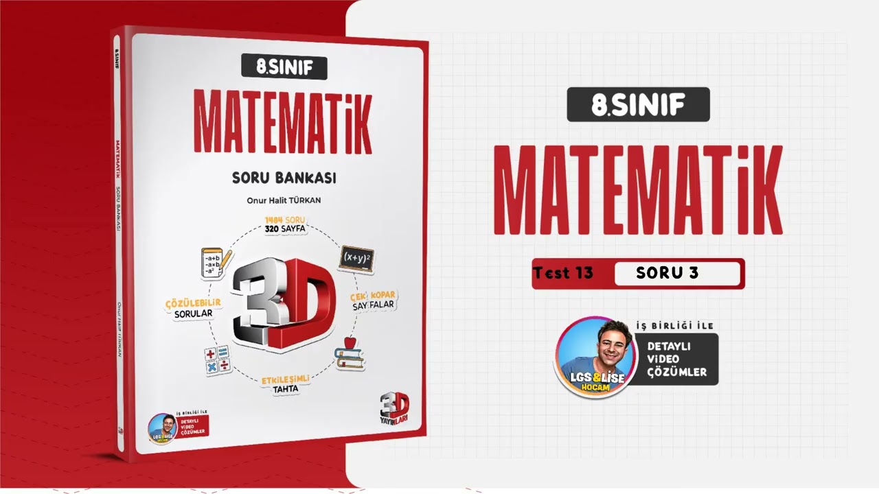 8 Sınıf 3D Matematik Soru Bankası Bölüm 09 Test 13 Soru Çözümleri