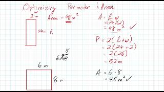 How to Learn Optimizing Perimeter with a restricted Area in a rectangle