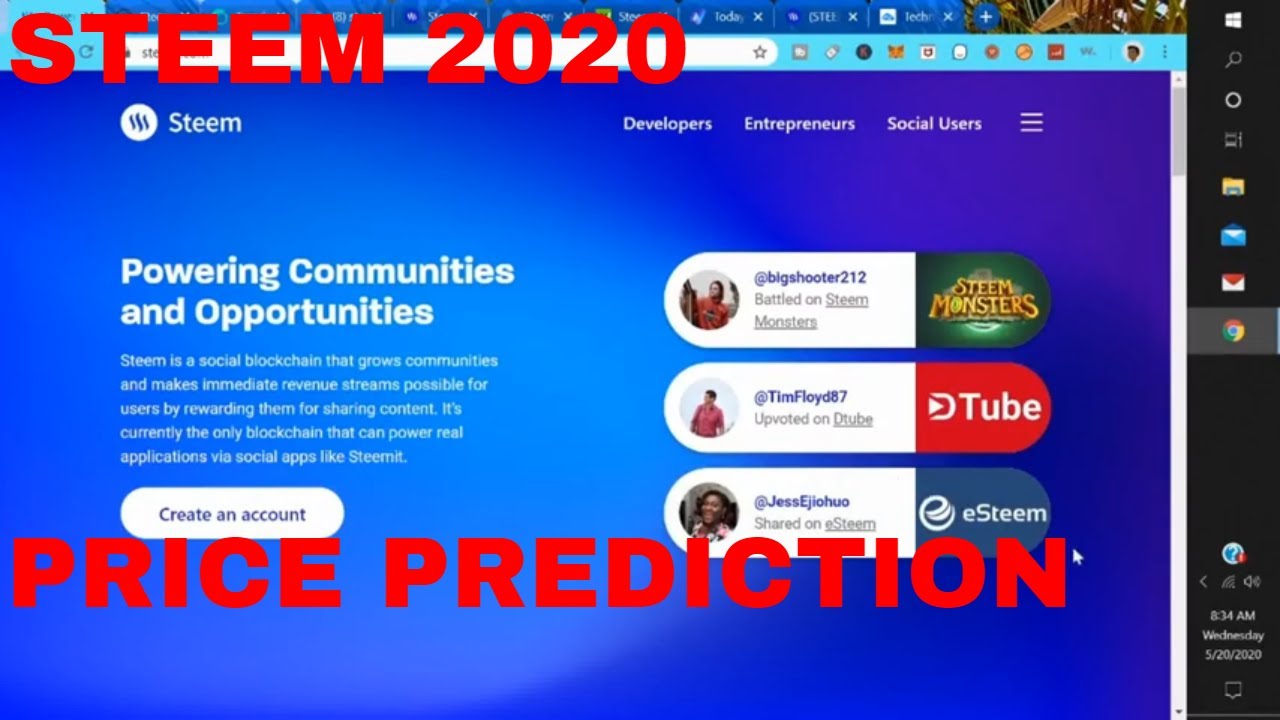 Steem Price Prediction 2020 Steem Cryptocurrency News Today Steem Hive News