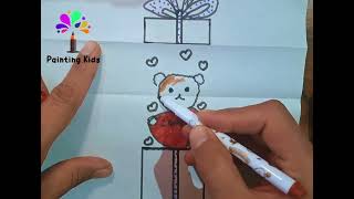 how to draw a simple and cute gift box