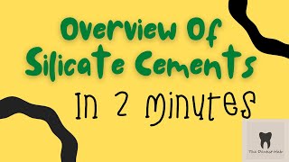 Silicate Cements in 2 minutes | Quick Review