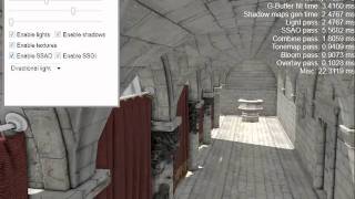 Deferred HDR lighting with SSAO (Sponza Atrium)