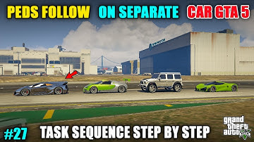 GTA 5 - Peds Follow you Anywhere in Separate Vehicle | Allow Peds Drive to Set Destination | Task |