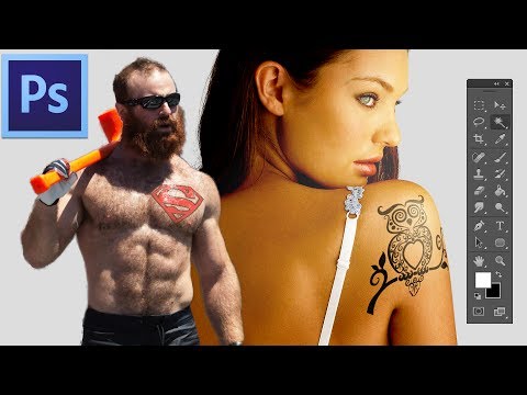 Adobe Photoshop Fake tattoo tutorial - Quick and easy way! (Adobe CS to CC)