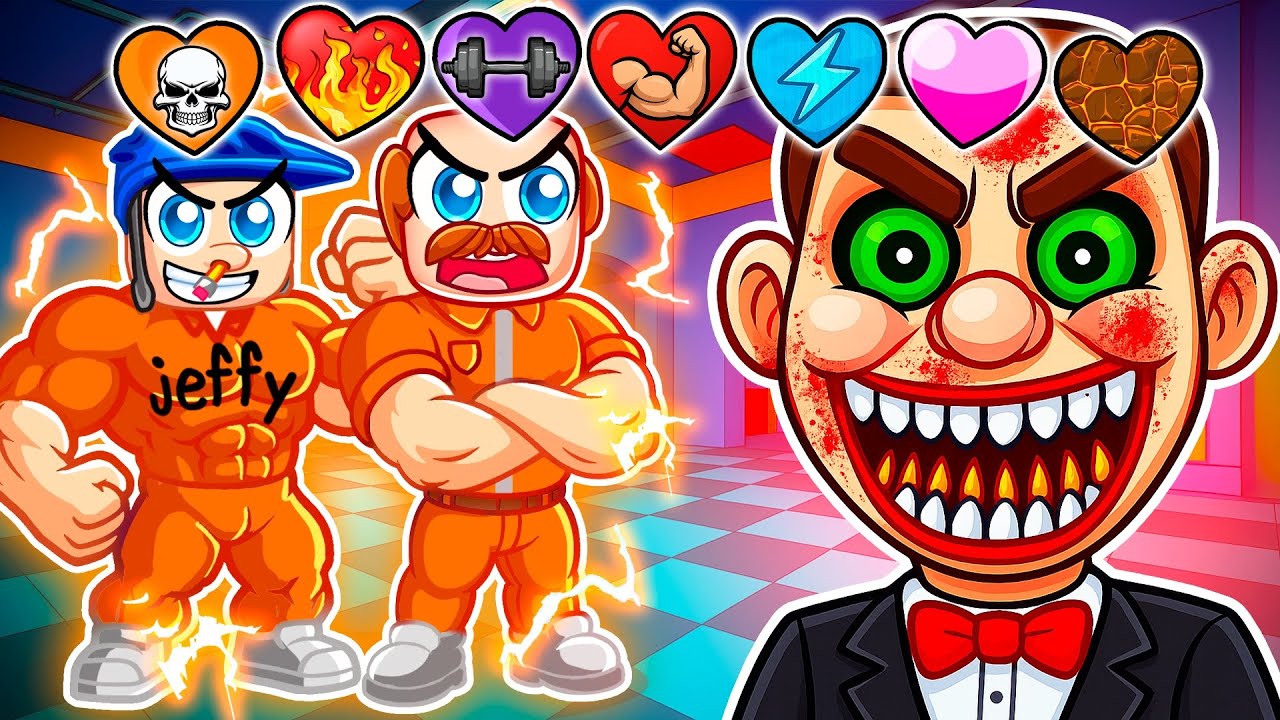 Escaping Mr Funny But With MUSCLES In Roblox!