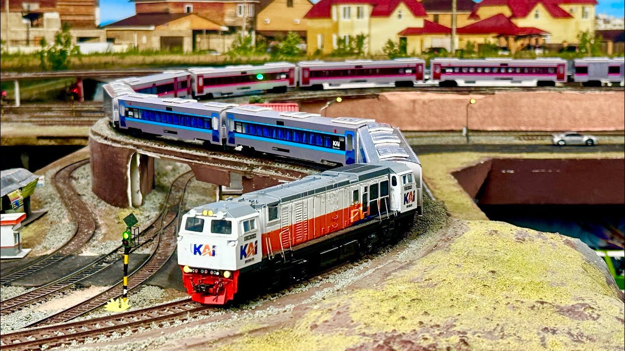 Unboxing & Merakit Kereta api Lodaya SS New Generation CC206 ngebut lalu anjlok terguling ditikungan