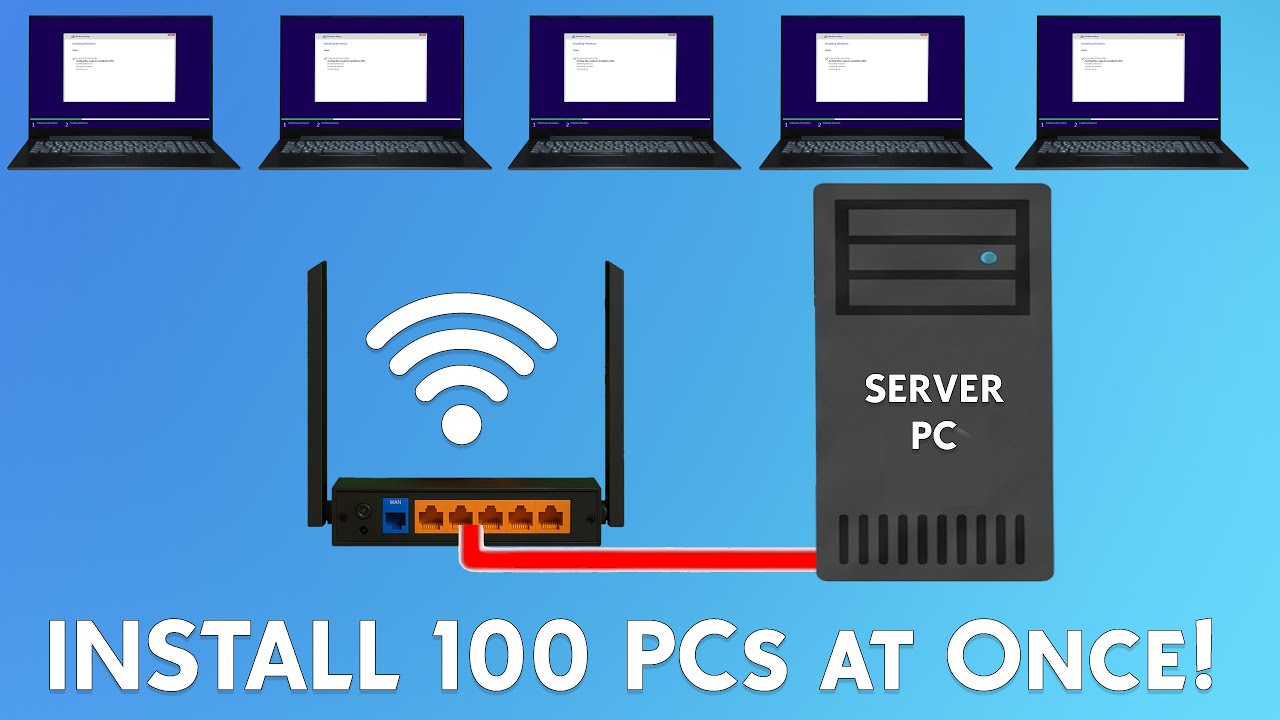 Install Windows 10/11 on 100 PCs at Once! PXE Boot Server Setup