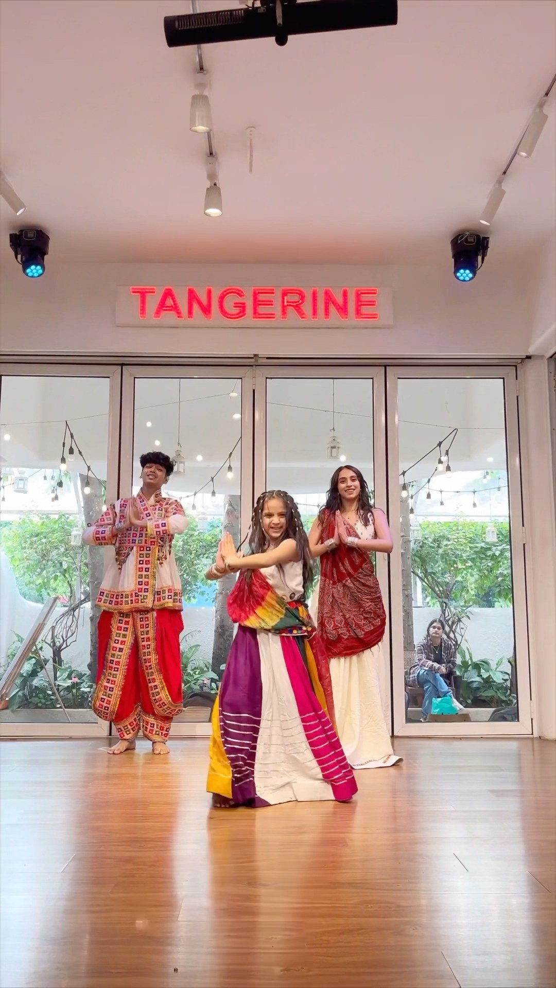Triple the fun, triple the energy!Watch this trio light up the floor with their moves to #Dholida