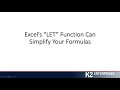 Excel's New LET Function Can Simplify Your Formulas thumbnail