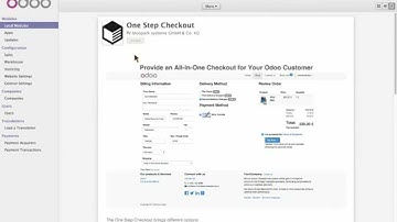 Odoo One Step Checkout