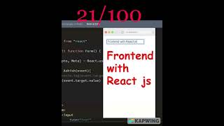 Form in react js #reactjs #100daysofcode