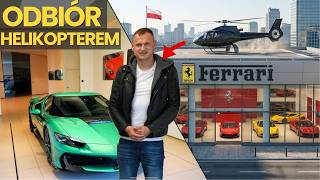 Entrepreneur s life picks up a Ferrari by helicopter Car worth 2 500 000 PLN