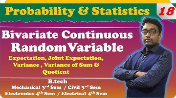 BIVARIATE CONTINUOUS RANDOM VARIABLE||Expectation||Variance||Probability & Statistics by Aditya Sir